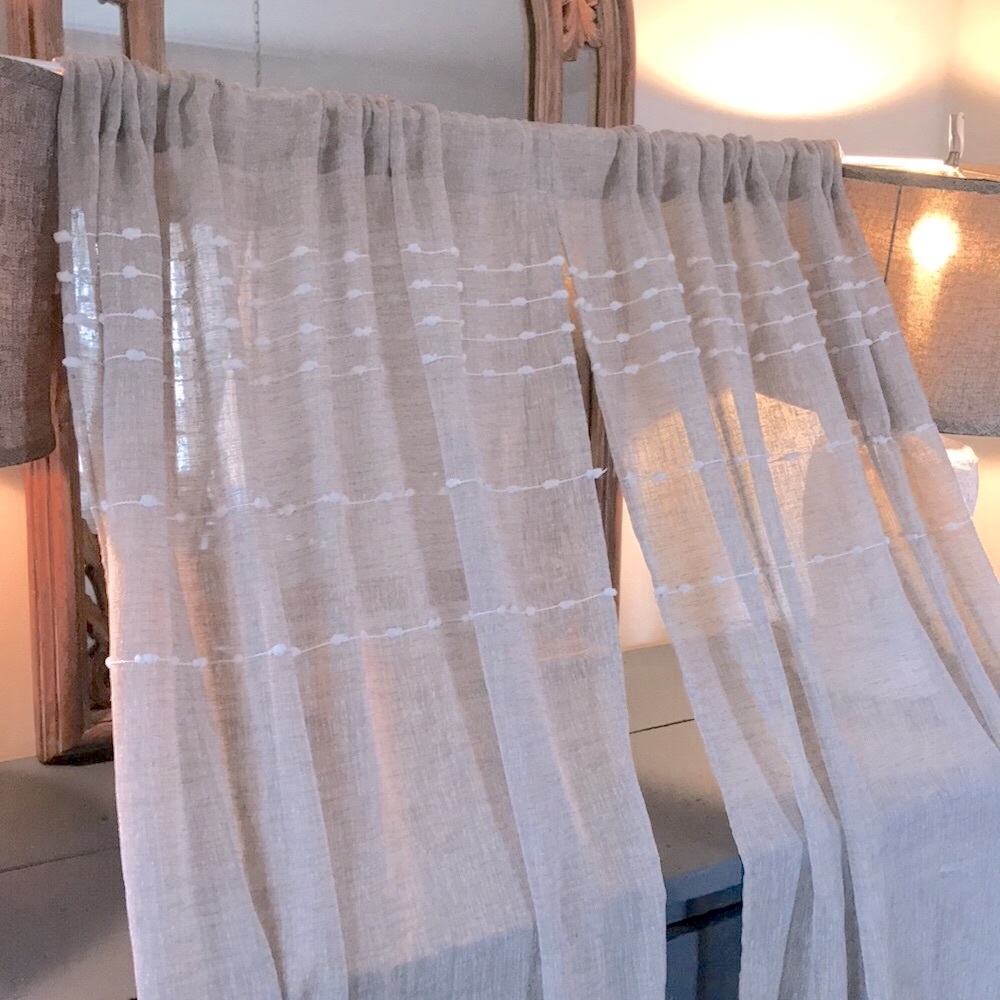 Set of 2 Sheer drapes 37”x84”